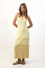 Slowlove Vestido punto degradado Amarillo