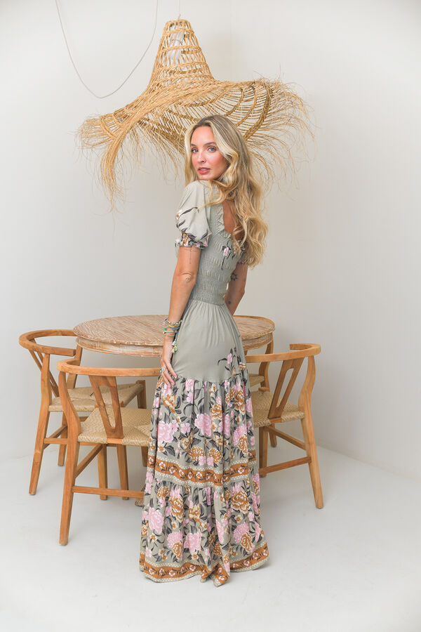 Jaase Vestido largo Claudette Kaki