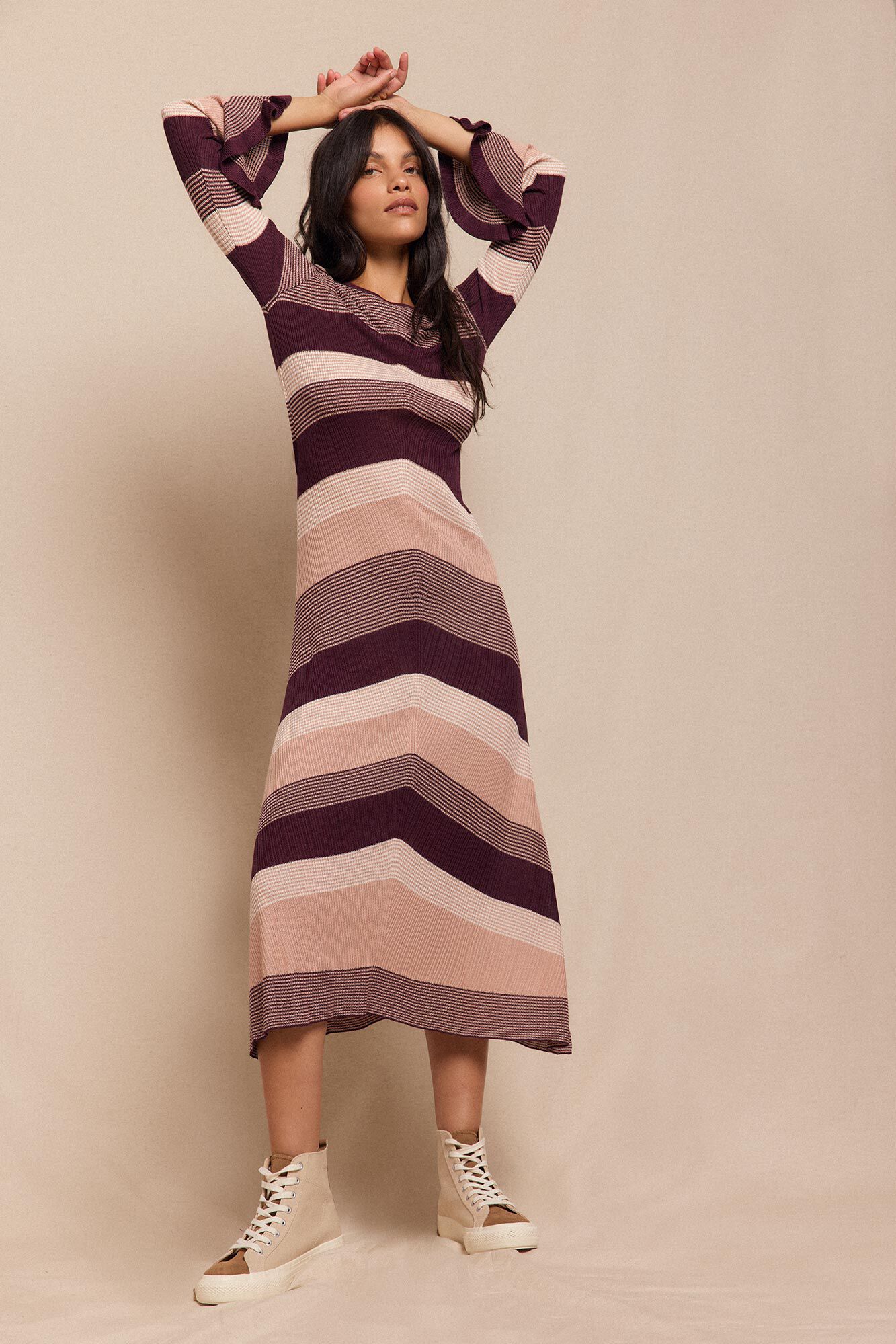 Slowlove Vestido punto zig zag