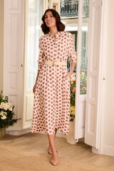 Pol&iacute;n Et Moi Vestido lunares Irati Estampado beige