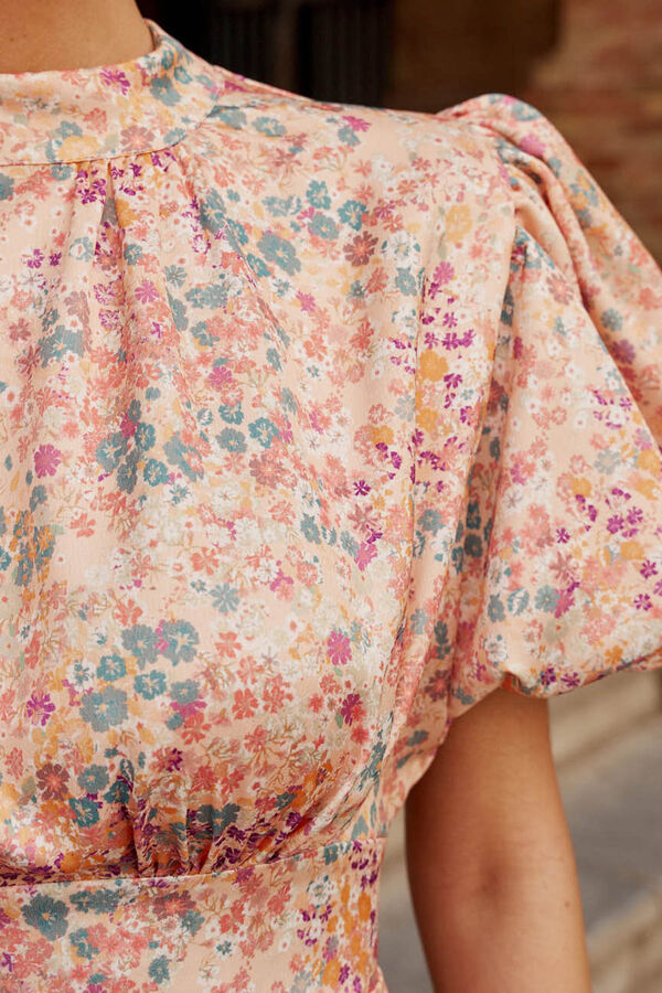 Pol&iacute;n Et Moi Vestido midi Teresa salmon Rosa