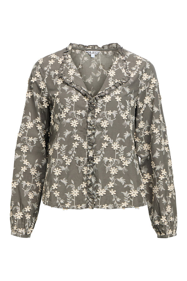 Object Blusa tejido bordado Gris
