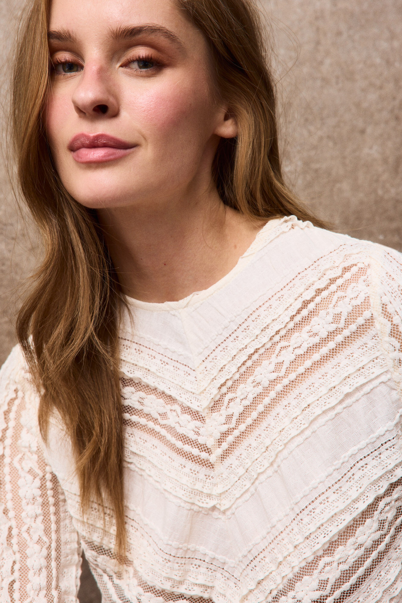 Slowlove Top encaje combinado