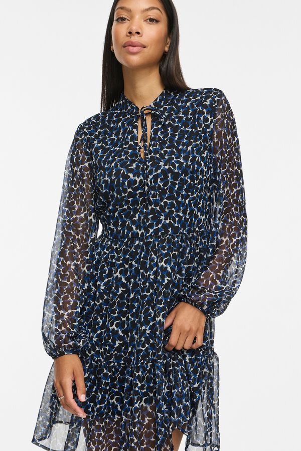 Vila Vestido corto estampado Azul marino