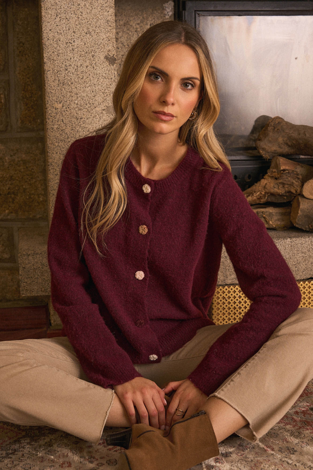 Pol&iacute;n Et Moi Cardigan botones Mercedes