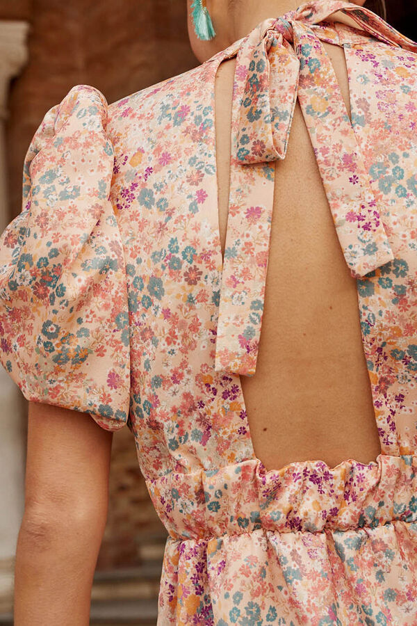 Pol&iacute;n Et Moi Vestido midi Teresa salmon Rosa