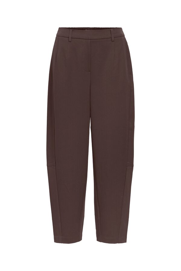 Object Pantal&oacute;n de vestir corte barrell Marr&oacute;n oscuro