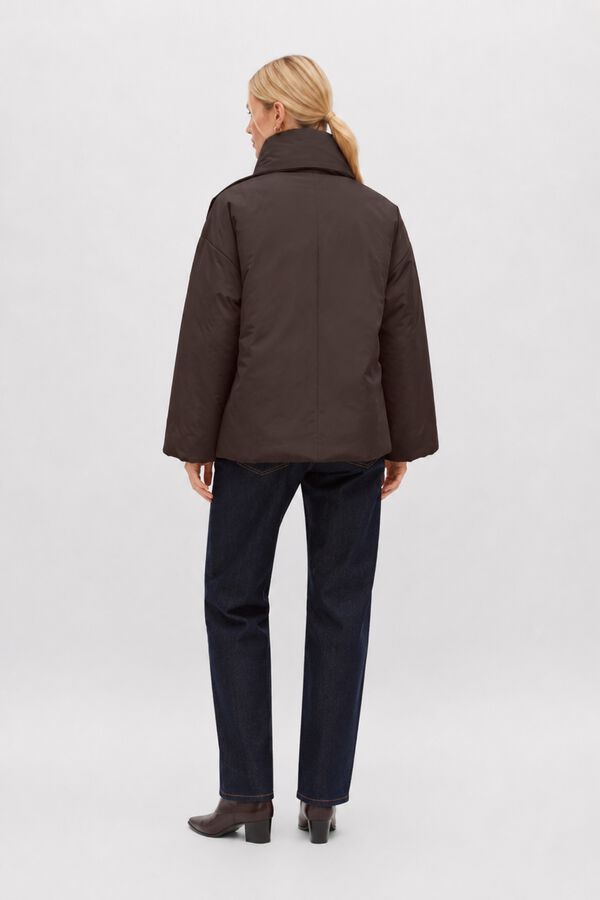Object Chaqueta acolchada bufanda Marr&oacute;n oscuro