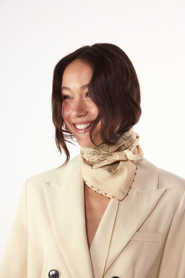 Slowlove Chaqueta americana cruzada Beige