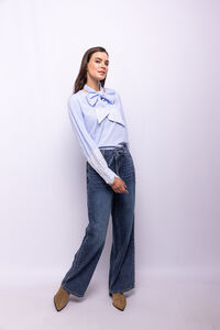 Object Blusa rayas encaje