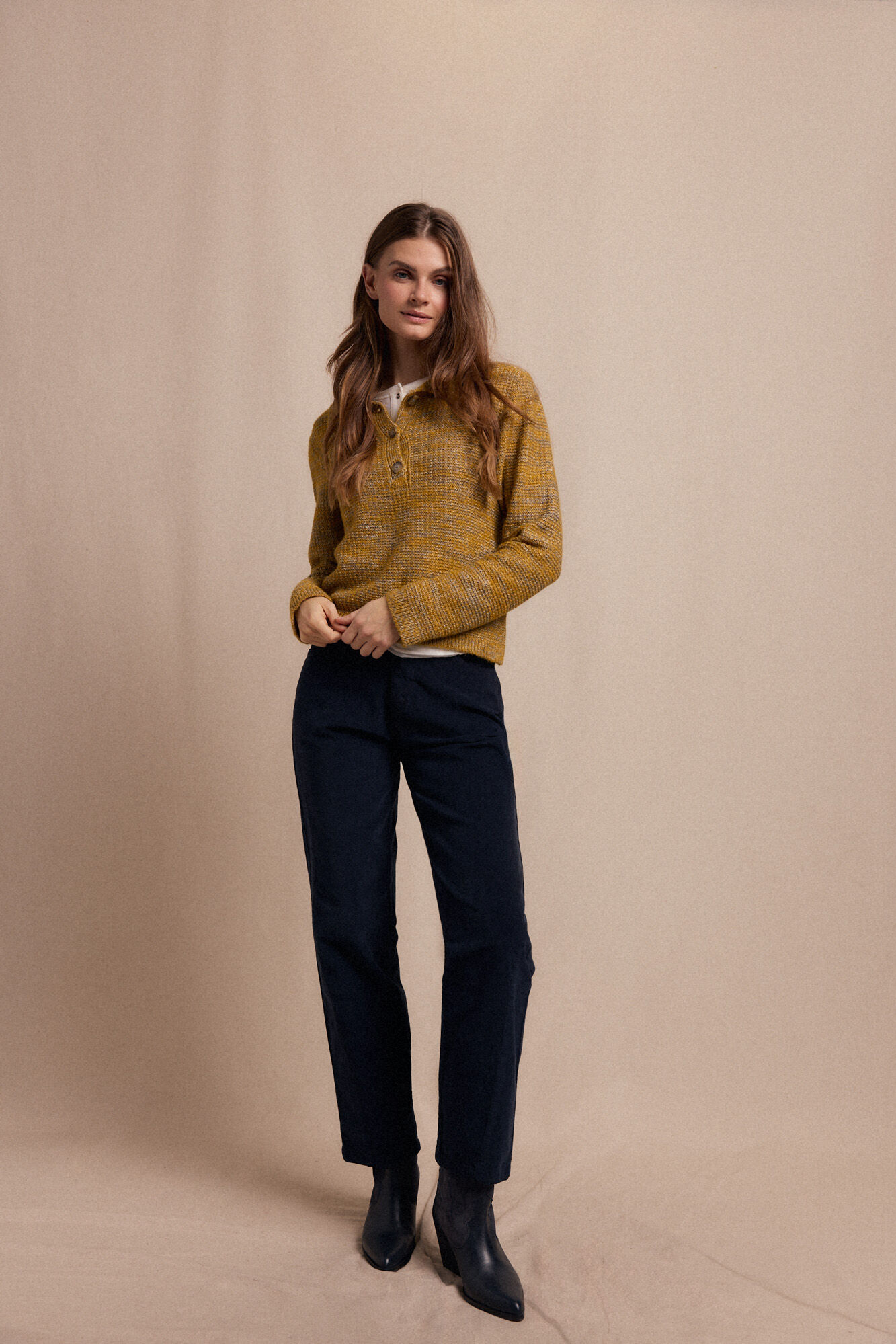 Slowlove Jersey polo jaspeado