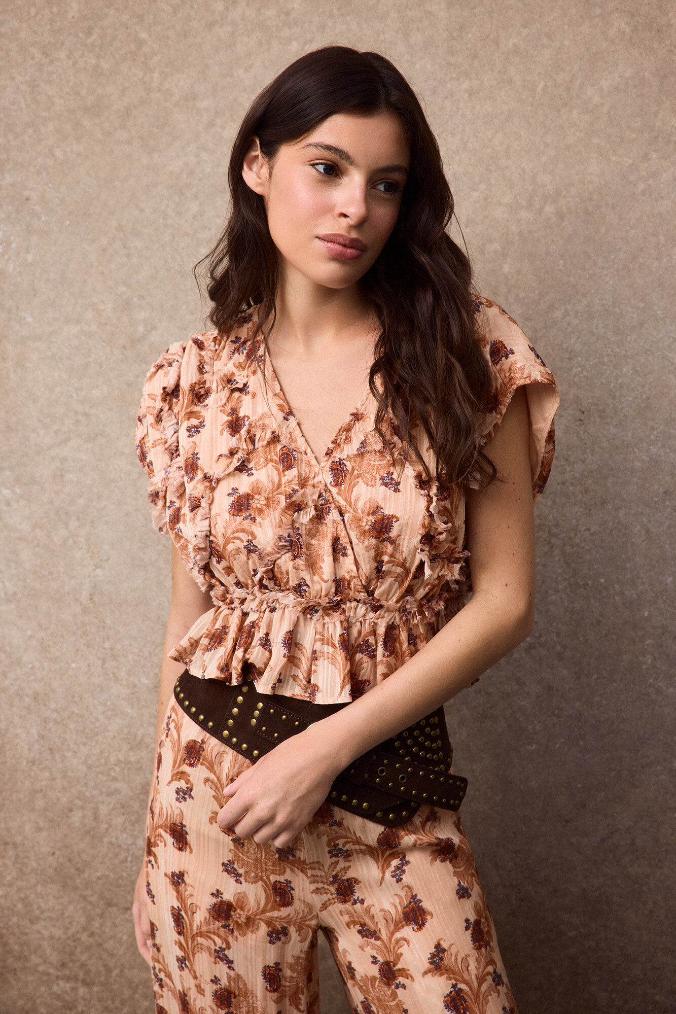 Slowlove Blusa estamapda fluida
