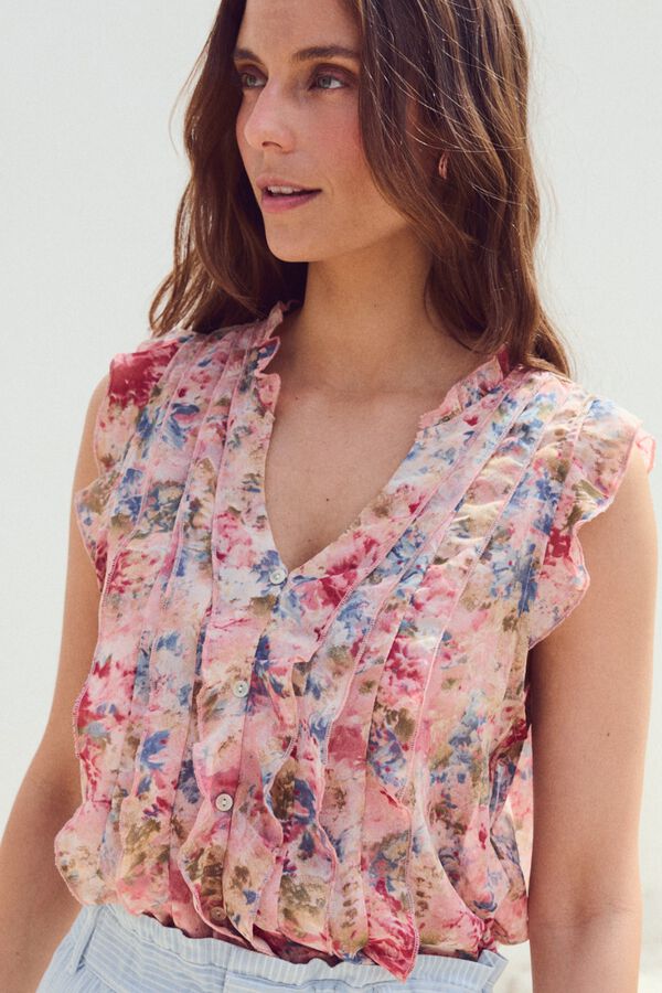 Pol&iacute;n Et Moi Camisa flores Olga Rosa