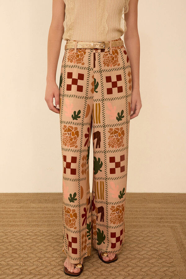 Meisie Pantal&oacute;n largo fluido Beige