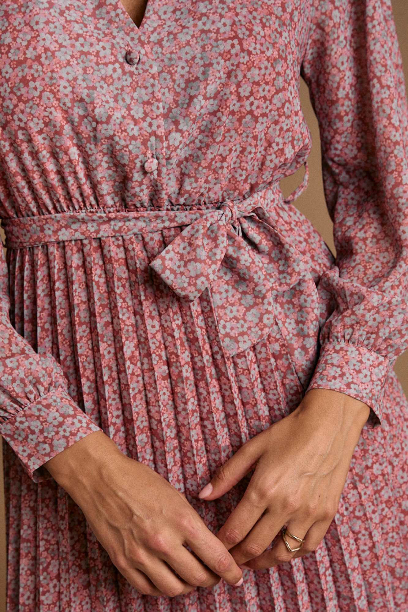 Pol&iacute;n Et Moi Vestido flores Malva