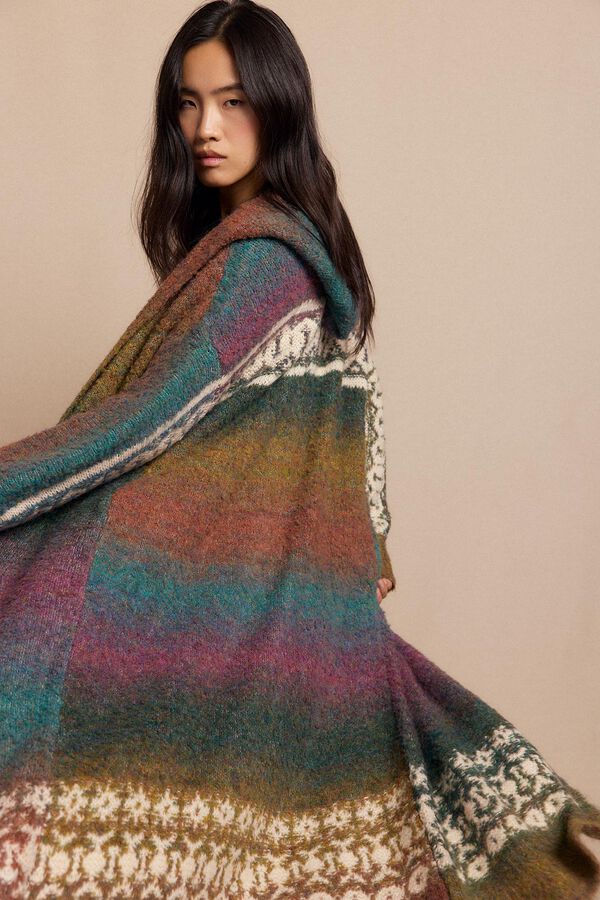 Slowlove Chaqueta larga jacquard Multicolor