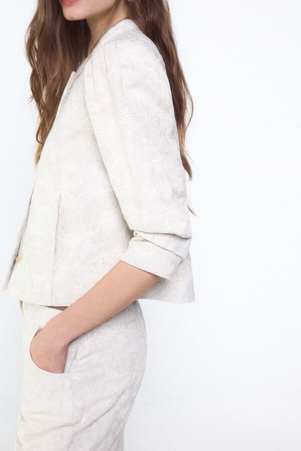 Slowlove Chaqueta bordada Marfil