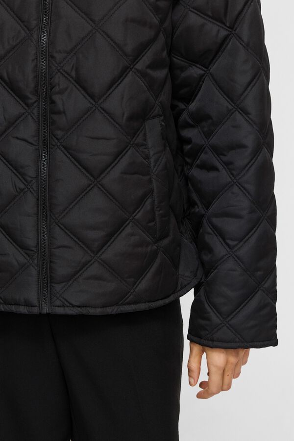 Vila Chaqueta acolchada de cuello alto Negro