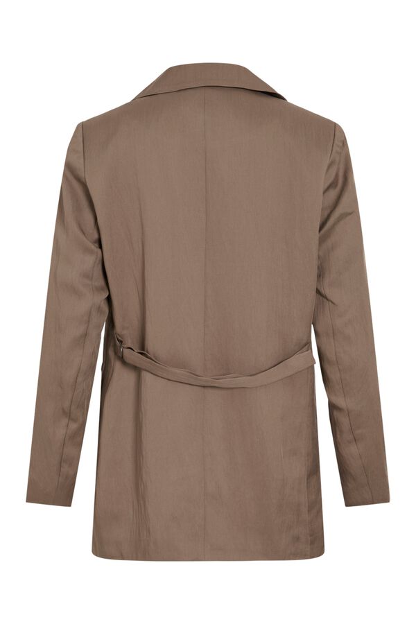 Vila Americana blazer abotonada Marr&oacute;n