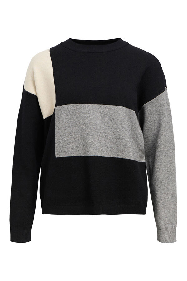 Object Jersey punto estampado Negro