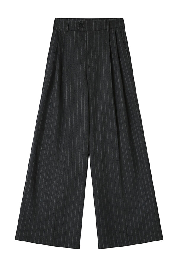 Grace & Mila Pantalón de traje a rayas Gris oscuro