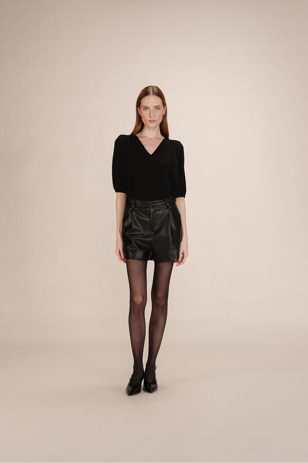 Grace & Mila Top ancho l&uacute;rex Negro