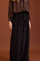 Meisie Pantalones holgados de terciopelo Negro