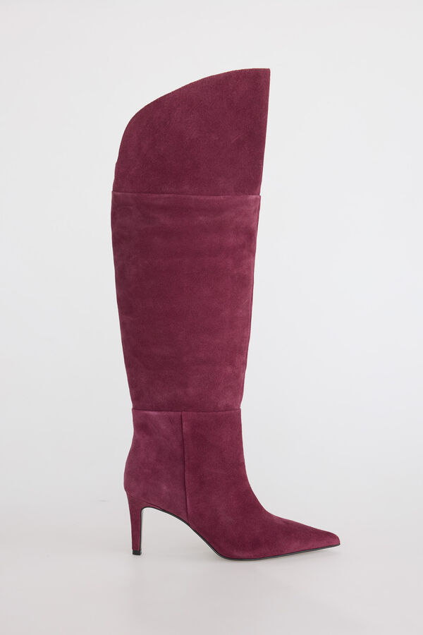 Slowlove Bota alta serraje Granate