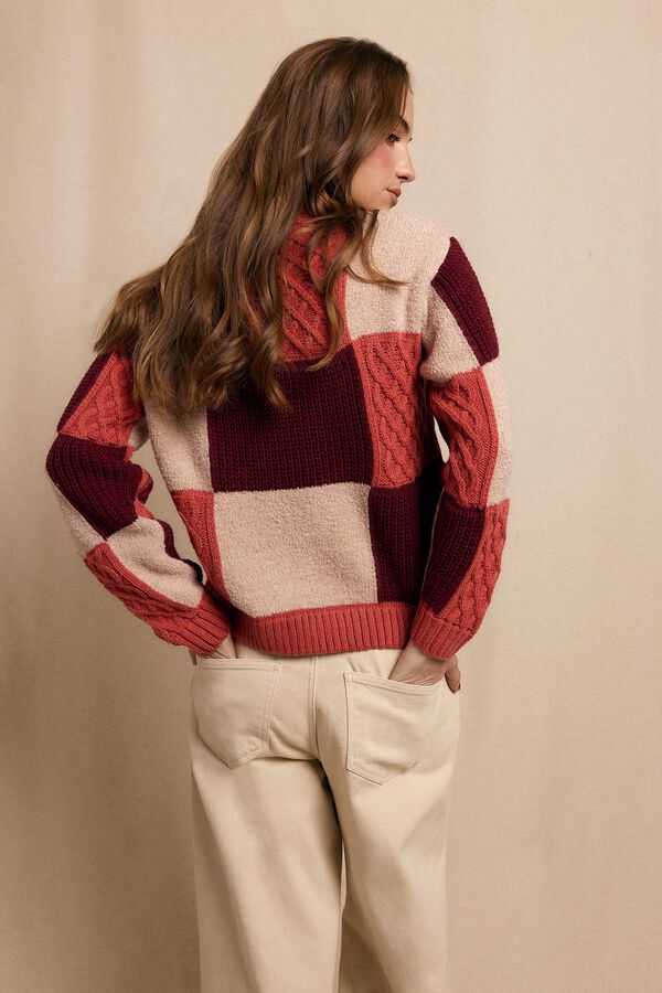 Slowlove Chaleco patchwork multicolor Coral