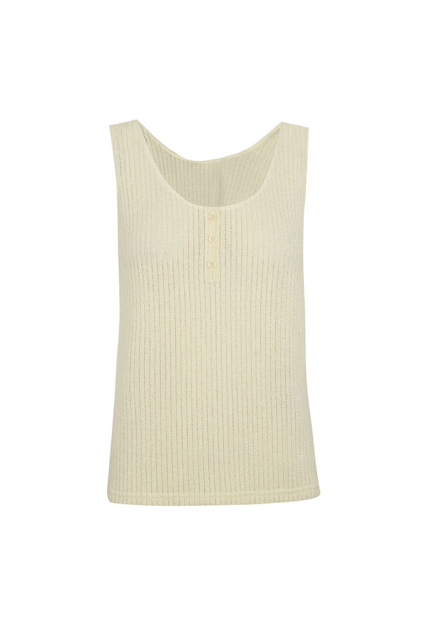 Slowlove Top tirantes botones Amarillo