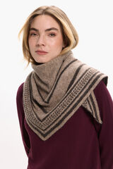 Vila Bufanda pa&ntilde;uelo de punto con lana Marr&oacute;n oscuro