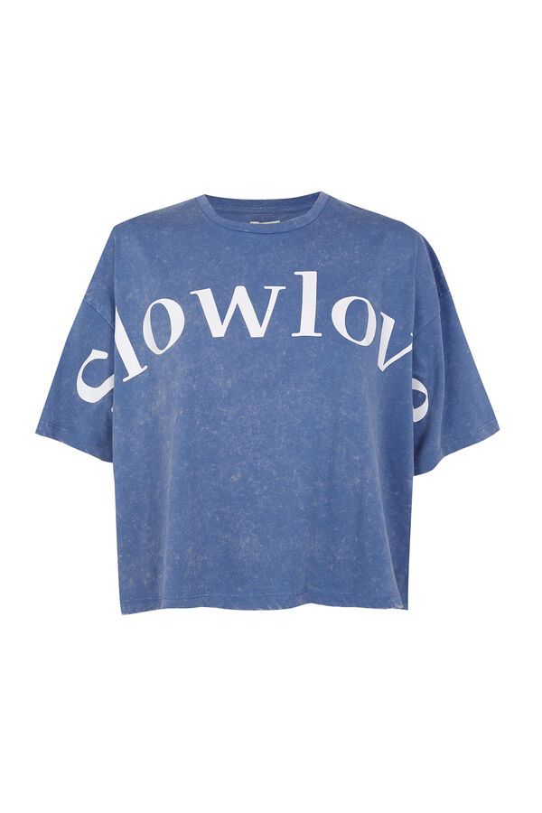 Slowlove Camiseta crop Slowlove Azul
