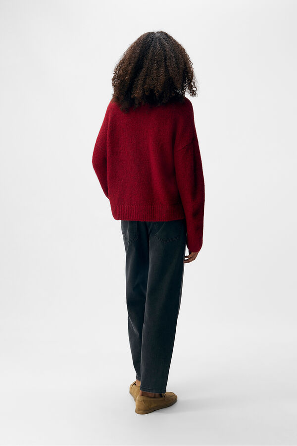 Object Jersey lana cuello redondo Rojo