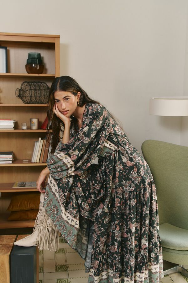 Jaase Vestido maxi Teresa Estampado verde