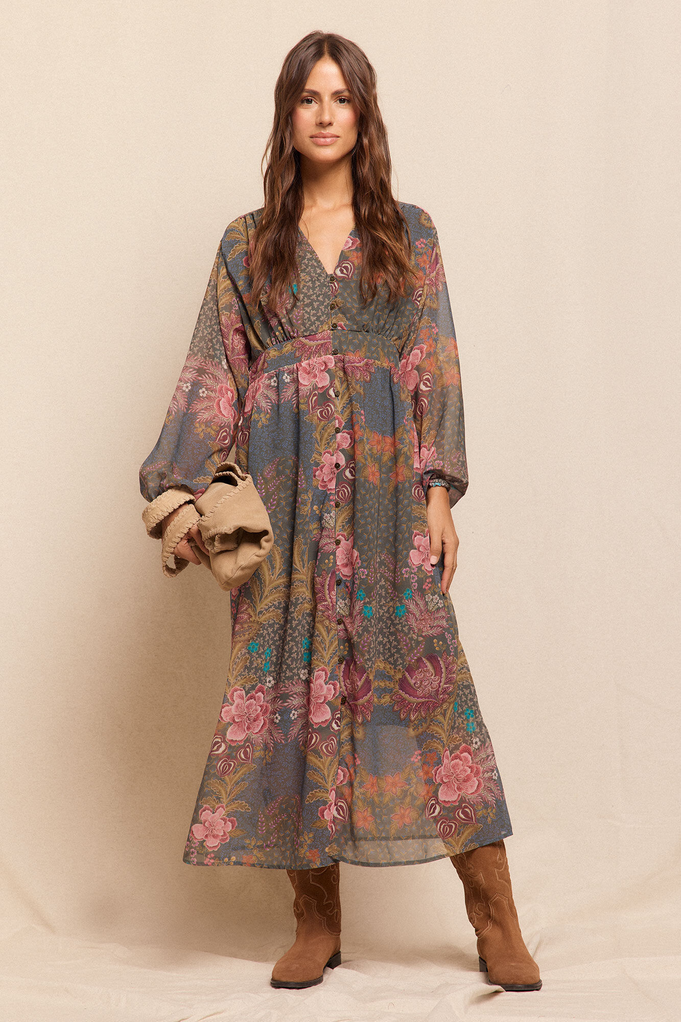 Slowlove Vestido largo estampado