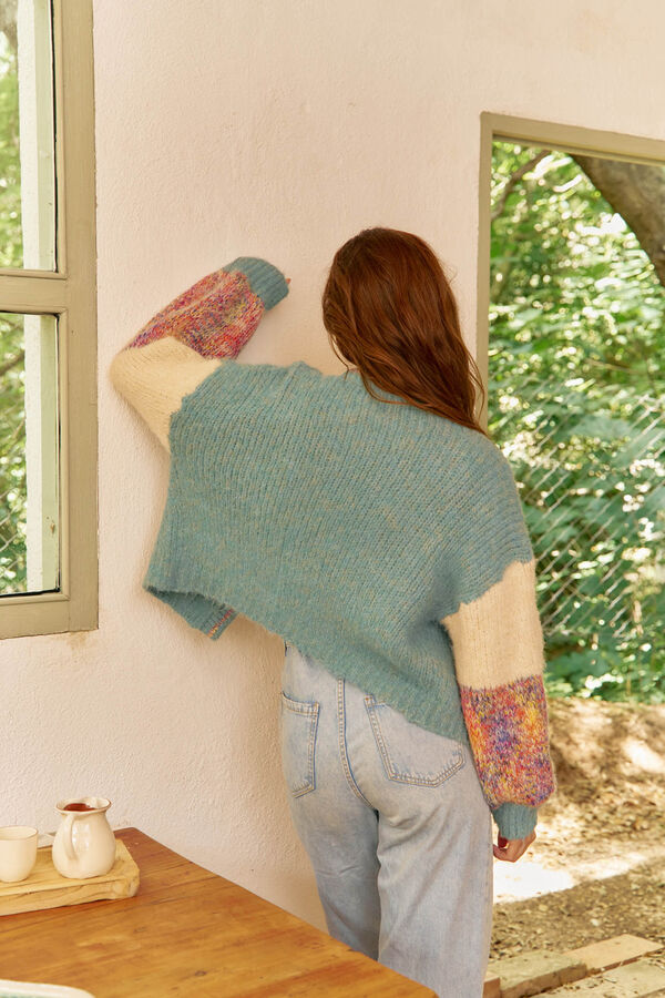 Jaase C&aacute;rdigan de punto Turquesa