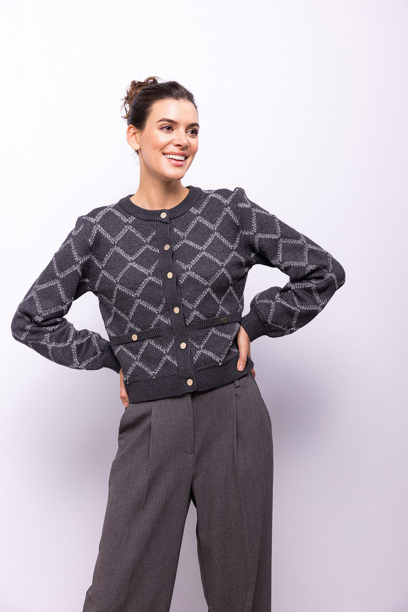 Object Cardigan punto rombos