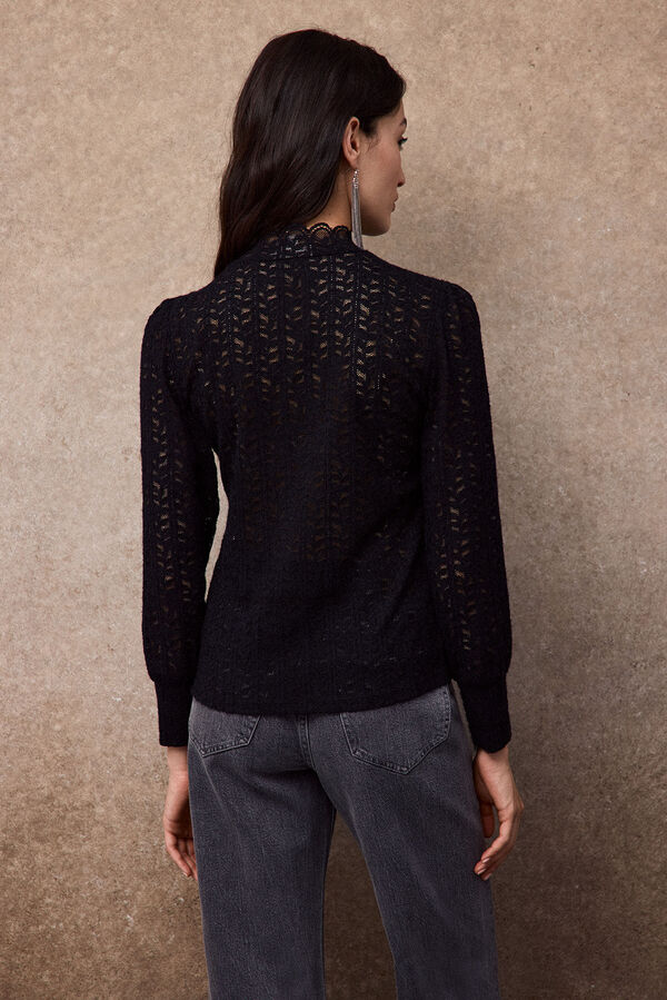 Slowlove Top estructura Negro