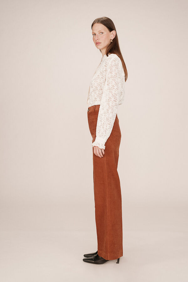 Grace & Mila Pantal&oacute;n de pana Naranja