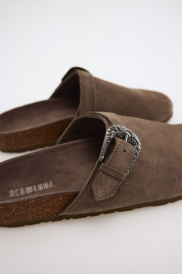 Slowlove Zueco piel destalonado Beige