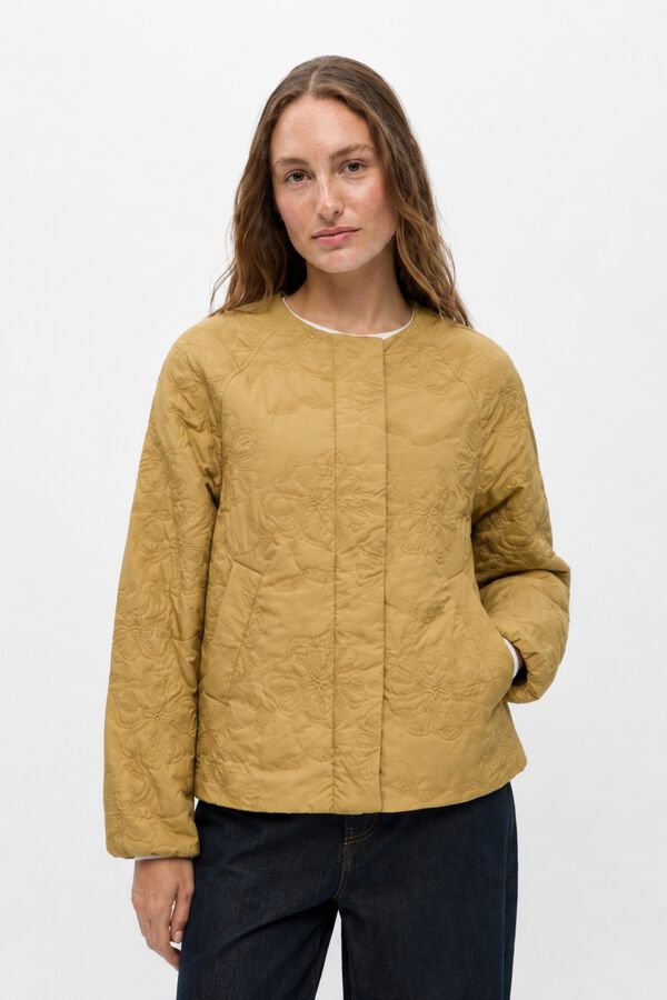 Object Chaqueta acolchada bordada Camel