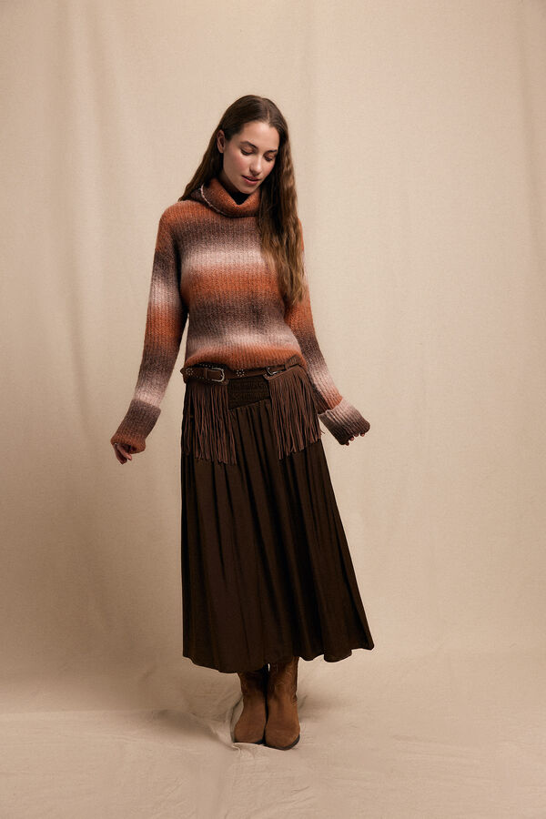 Slowlove Jersey cuello vuelto Estampado beige