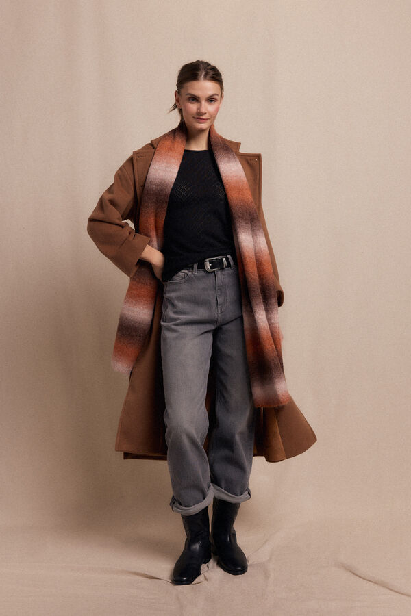 Slowlove Top estructura manga abullonada Negro