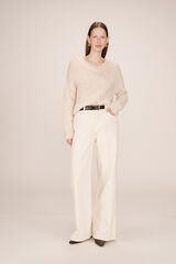 Grace & Mila Jersey b&aacute;sico con escote en V Beige