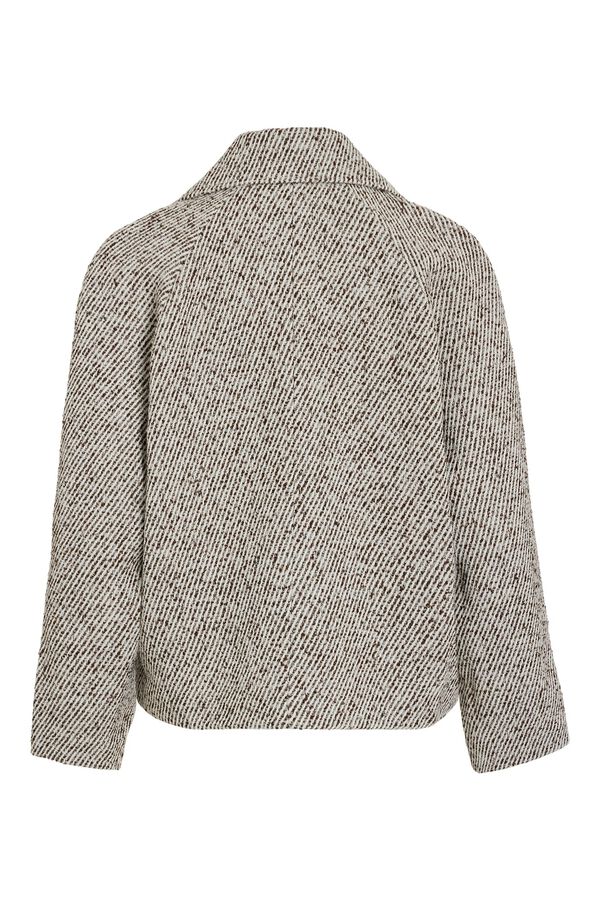 Vila Chaqueta corta solapa amplia Gris