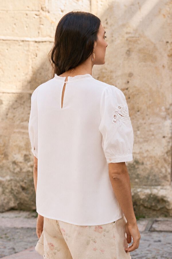 Pol&iacute;n Et Moi Camisa cuello redondo Sole Blanco