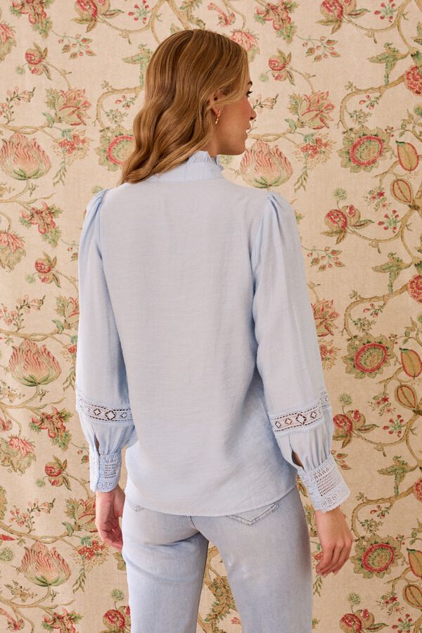 Pol&iacute;n Et Moi Camisa cuello Ivonne Azul