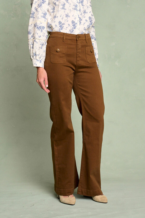 Pol&iacute;n Et Moi Pantal&oacute;n vaquero bot&oacute;n Camel Camel