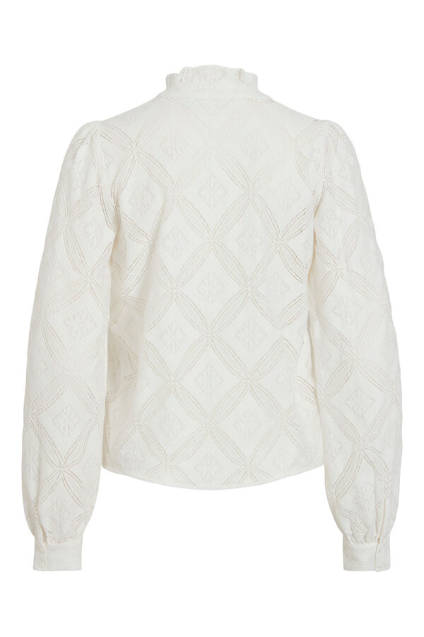 Vila Blusa calada con volantes Blanco