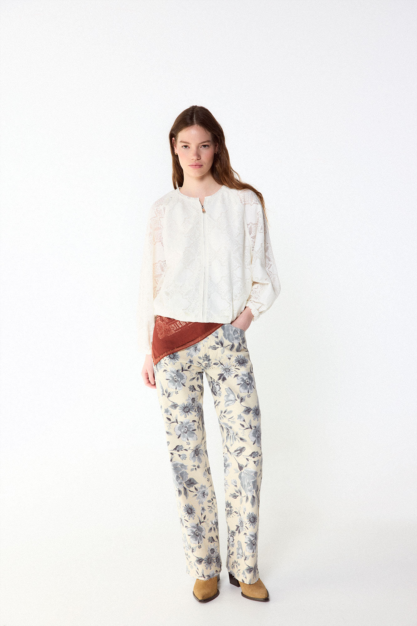 Slowlove Jeans recto flores